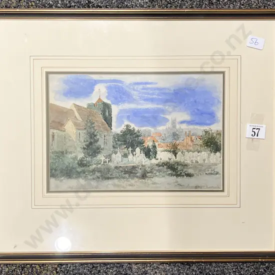 W. Francis Barraud - Canterbury Scene - W/C