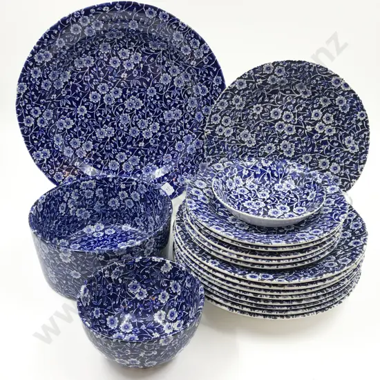 Quantity of Burleigh Blue and White Dinnerware