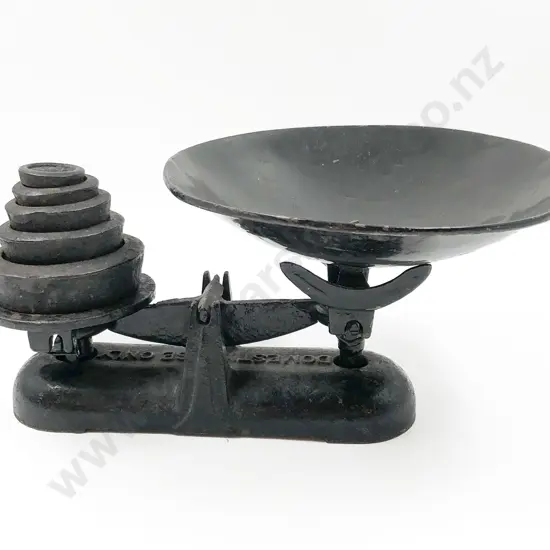 Set of Vintage Kitchen Scales and Weights