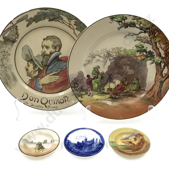 Two Royal Doulton Plates and Three Pin Dishes