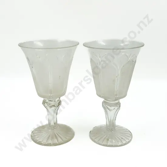 Pair of Late Victorian Red Wine Glasses