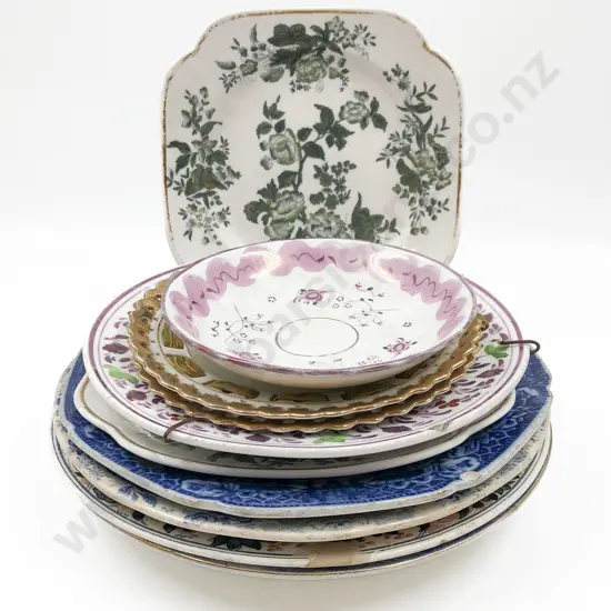 Ten Various Victorian Plates (Faults)