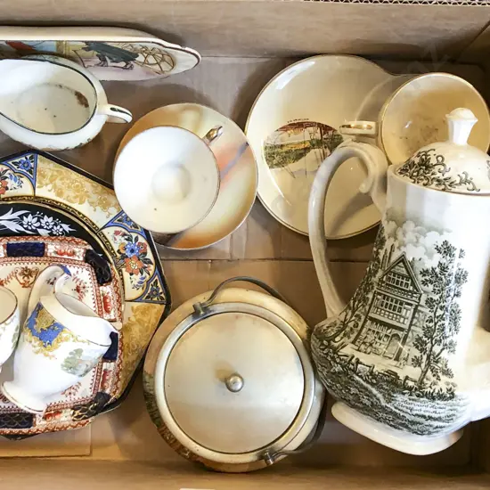 Box of Mixed China Including Royal Doulton