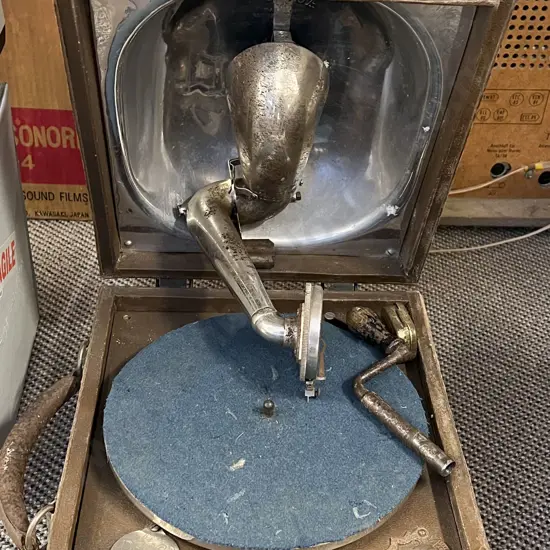 Small Decca Portable Windup Gramophone