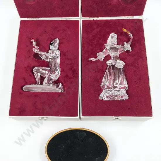 Swarovski Harlequin and Columbine Ornaments