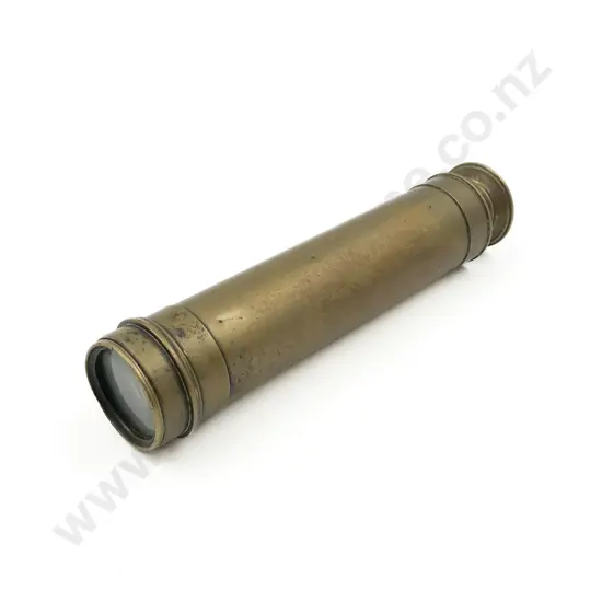 Small Vintage Brass Three Draw Telescope