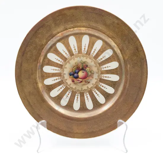 Aynsley Hand Painted Gilt Decorated Cabinet Plate by D Jones