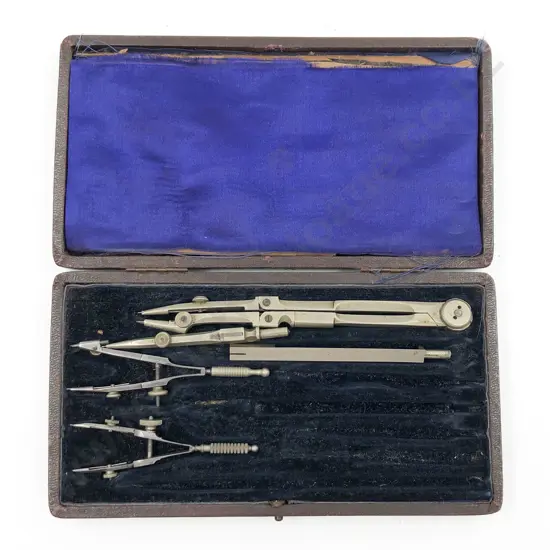 Cased Part Set of Drawing Implements