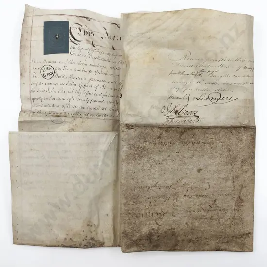 Large C18th Vellum Indenture