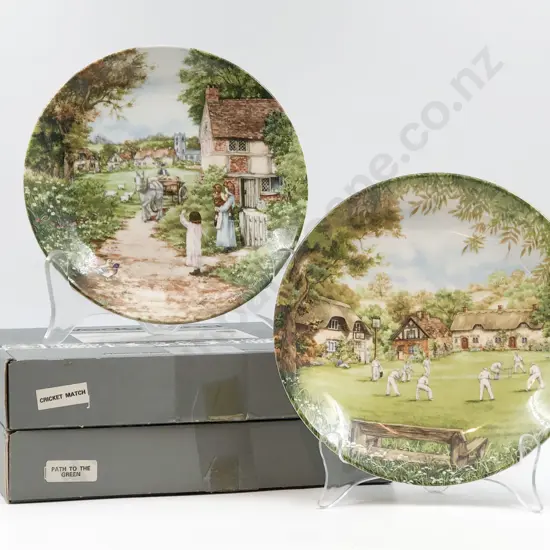 Two Wedgewood Plates "Cricket Match" and "Path to the Green"