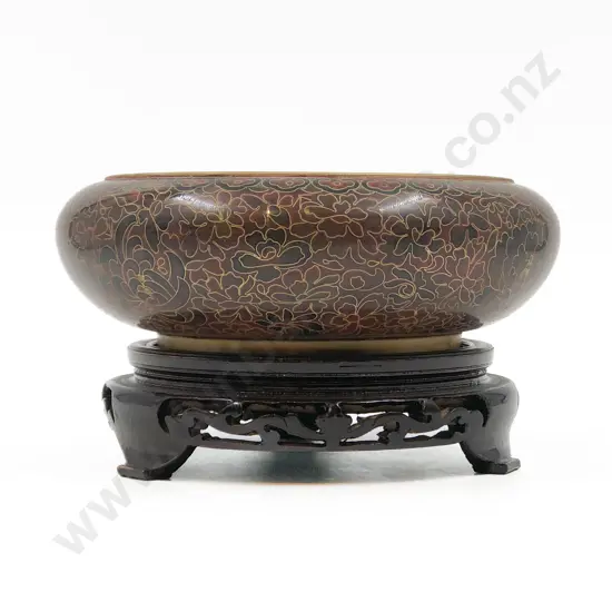 Cloisonne Bowl on Stand