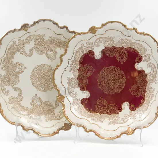 Two Large Decorative German Plates