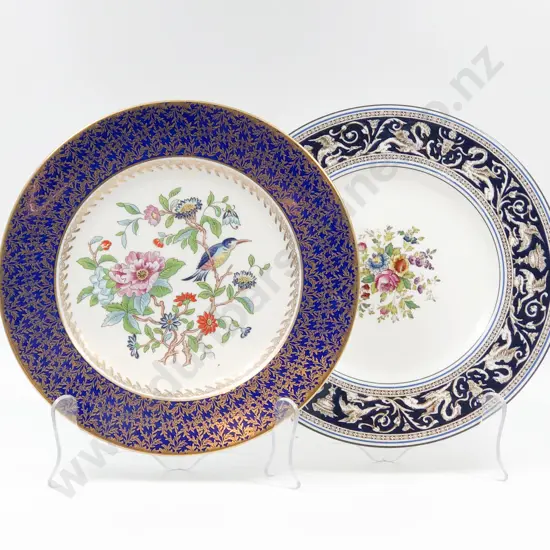 Aynsley Bird and Blossom Plate with Floral Decorated Plate