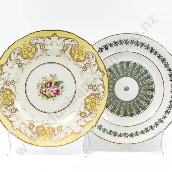 Royal Worcester Floral Plate and Spode Plate