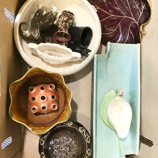 Box of Assorted China and Pottery