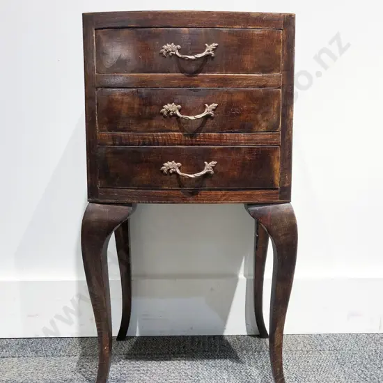 Reproduction Three Drawer Bedside Drawers