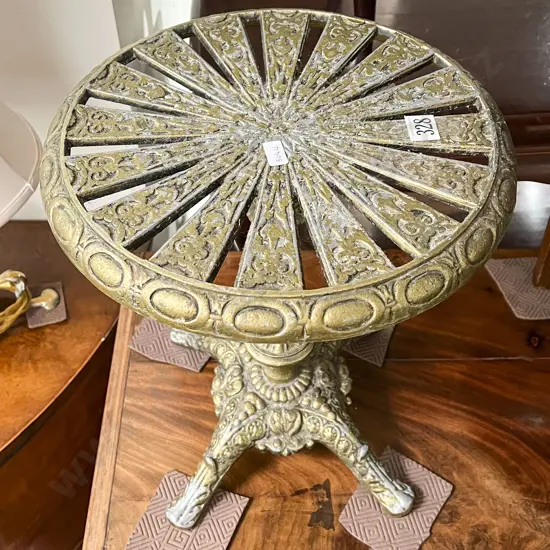 Gilt Painted Wrought Metal Stool