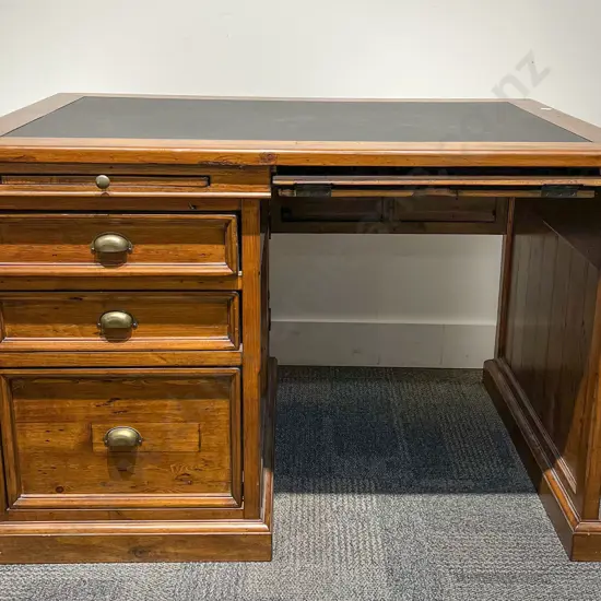Modern Leather Top Desk