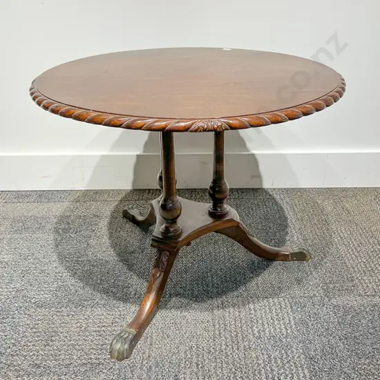 Circular Occ. Table With Rope Twist Edge
