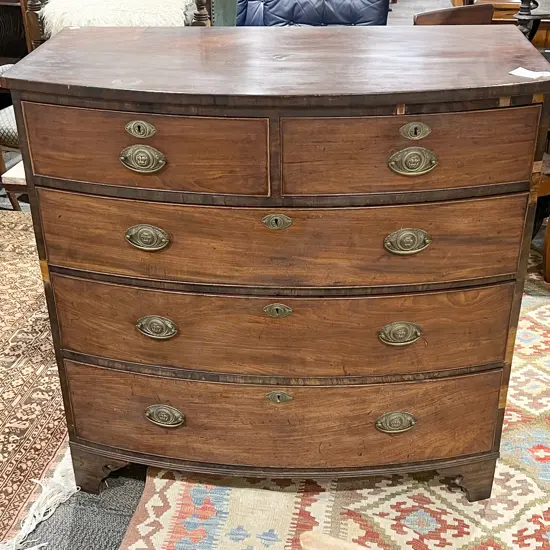 Regency Bow Front Chest of Drawers