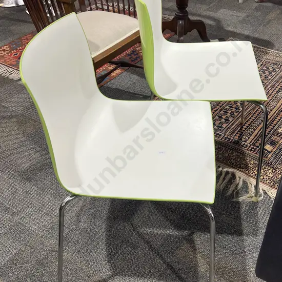 Pair Of Two Tone Arper "Catifa 46" Modern Design Chairs