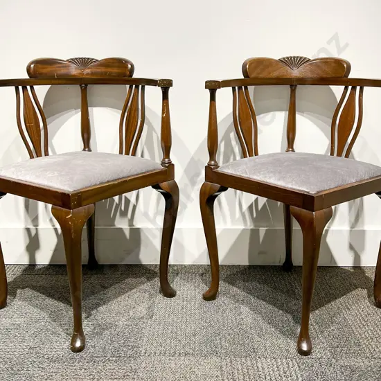 Pair of Mahogany Corner Chairs