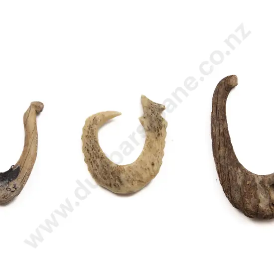 Four Bone Hei Matau (Fish Hooks)