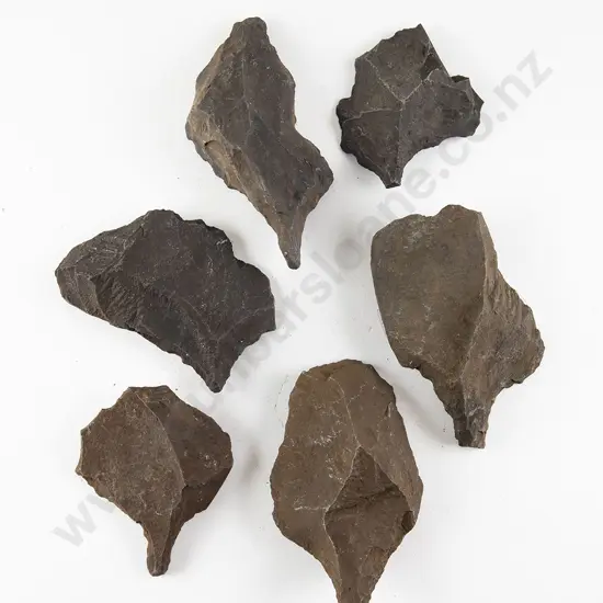 Six Awls From The Pitcairn Islands (Basalt)