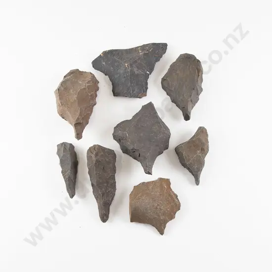 Eight Awls From The Pitcairn Islands (Basalt)