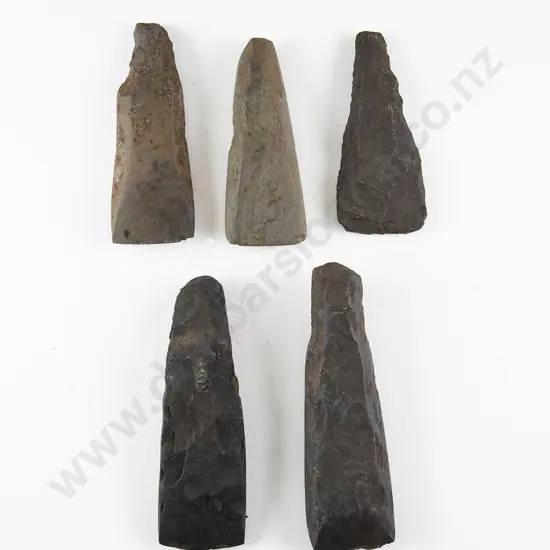 Five Small Adzes From The Pitcairn Islands (Basalt)