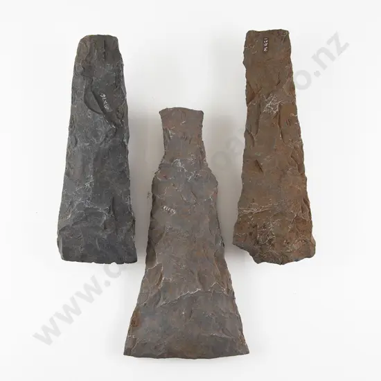 Two Adzes And A Roughout From The Pitcairn Islands