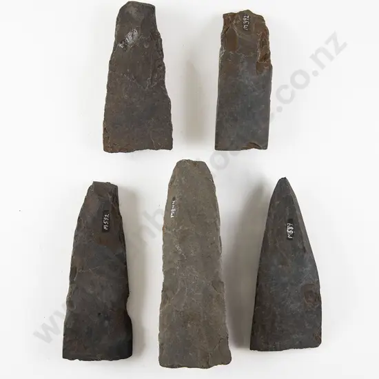 Five Small Adze Roughouts From The Pitcairn Islands (Basalt)