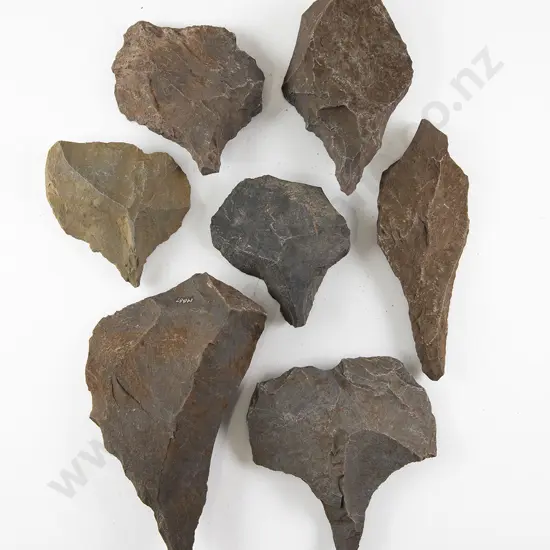 Seven Awls From The Pitcairn Islands (Basalt)