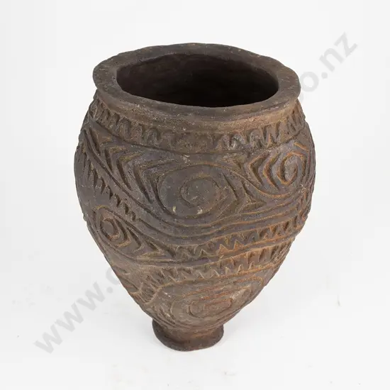 A Papua New Guinea Ceremonial Spirit Head Vessel