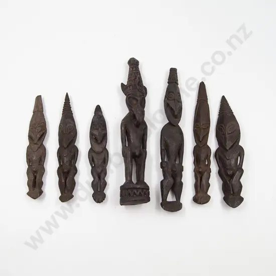 Seven Papua New Guinea Ramu River Standing Figures