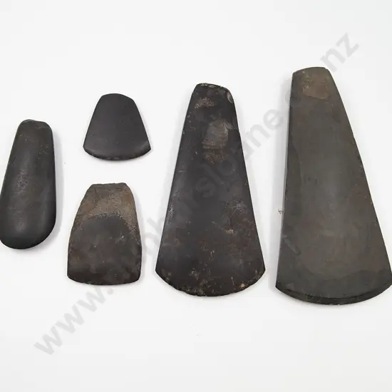 Five Papua New Guinea Adze Blades