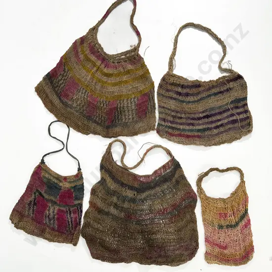 Five Papua New Guinea Billum Bags
