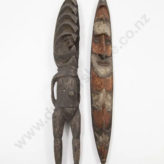 A Papua New Guinea Mask And Figure