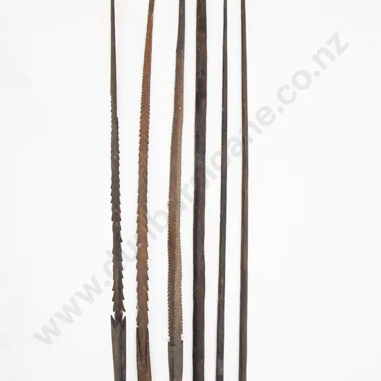 Six Ramu River Spears From Papua New Guinea