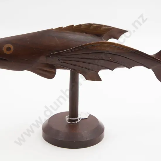 A Pitcairn Island Carved Wood Flying Fish
