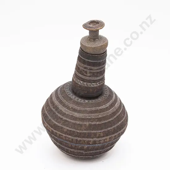 Lidded Woven Milk Container