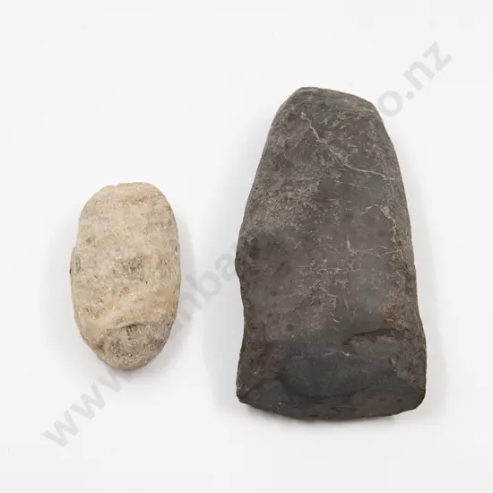 Pre-European Toki And A Mahe (Stone Sinker)