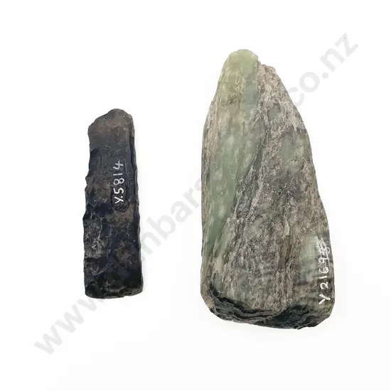 Worked Pounamu And A Small Toki