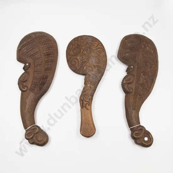 Three Assorted Wooden Wahaika