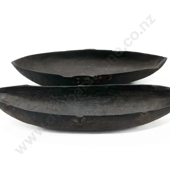 Two Sepik River Elliptical Feast Bowls