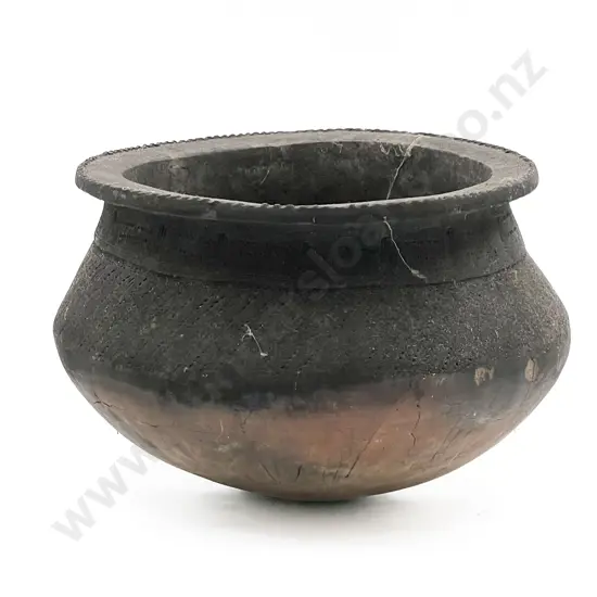 A Papua New Guinea Raku Fired Cooking Pot