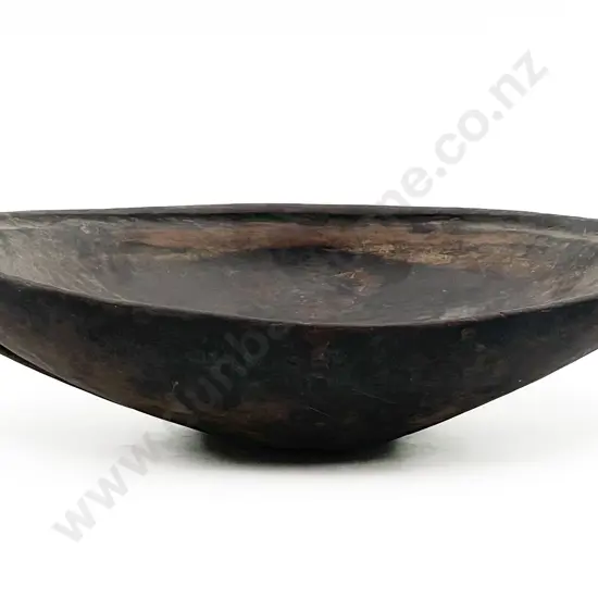 A Papua New Guinean Food Bowl With Carved Handles