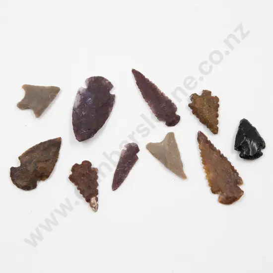 Seven Stone Age Arrow Heads