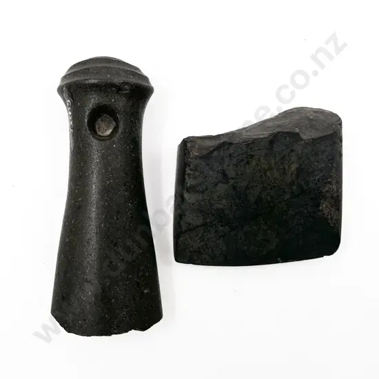 A Toki Blade And The Grip Section Of A Patu Onewa (Short Hand Club)