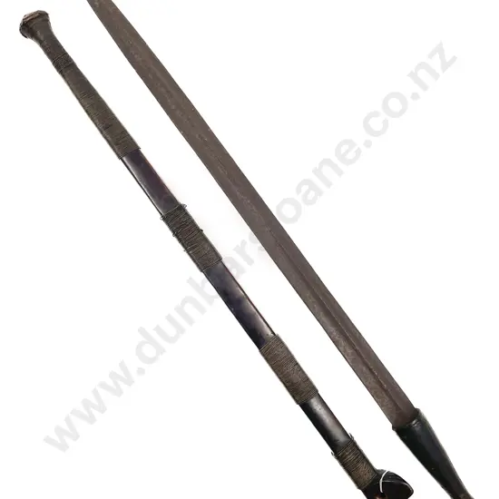 Long Sword With Wooden Scabbard And Brass Binding